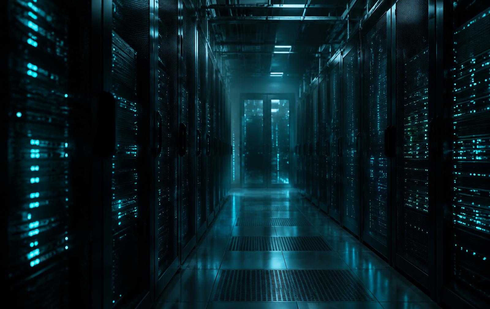 MikaHosting data center hot aisle in Dallas, Texas